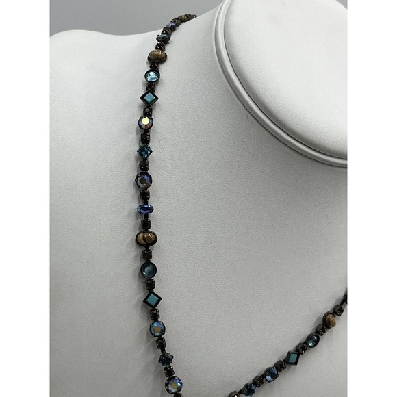 Sorrelli Classic Vintage Austrian AB Crystals Semi Precious stones Necklace - Picture 5 of 16